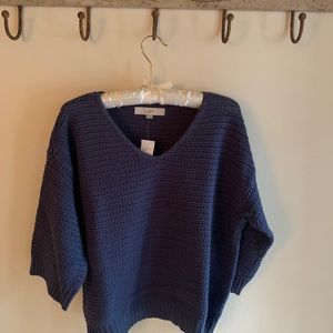 NWT Loft Blue Cable Knit Sweater